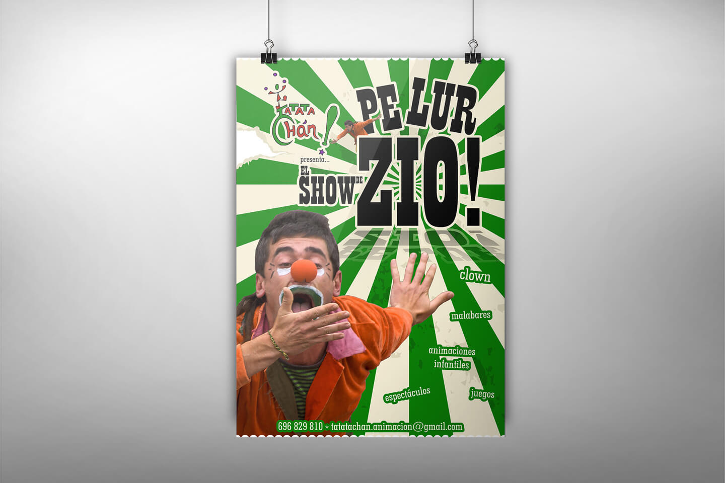 Diseño de cartel promocional para un espectáculo infantil