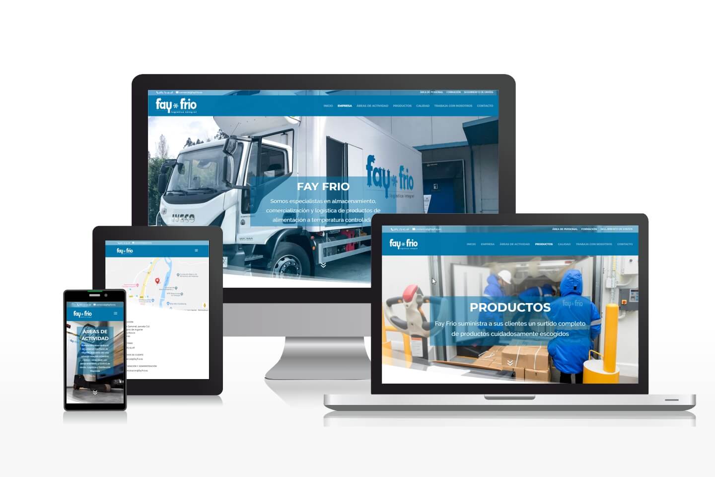 Diseño de página web para empresa de distribución de congelados